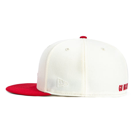 New Era 59Fifty Nebraska Cornhuskers Go Big Red Hat - White, Red New Era
