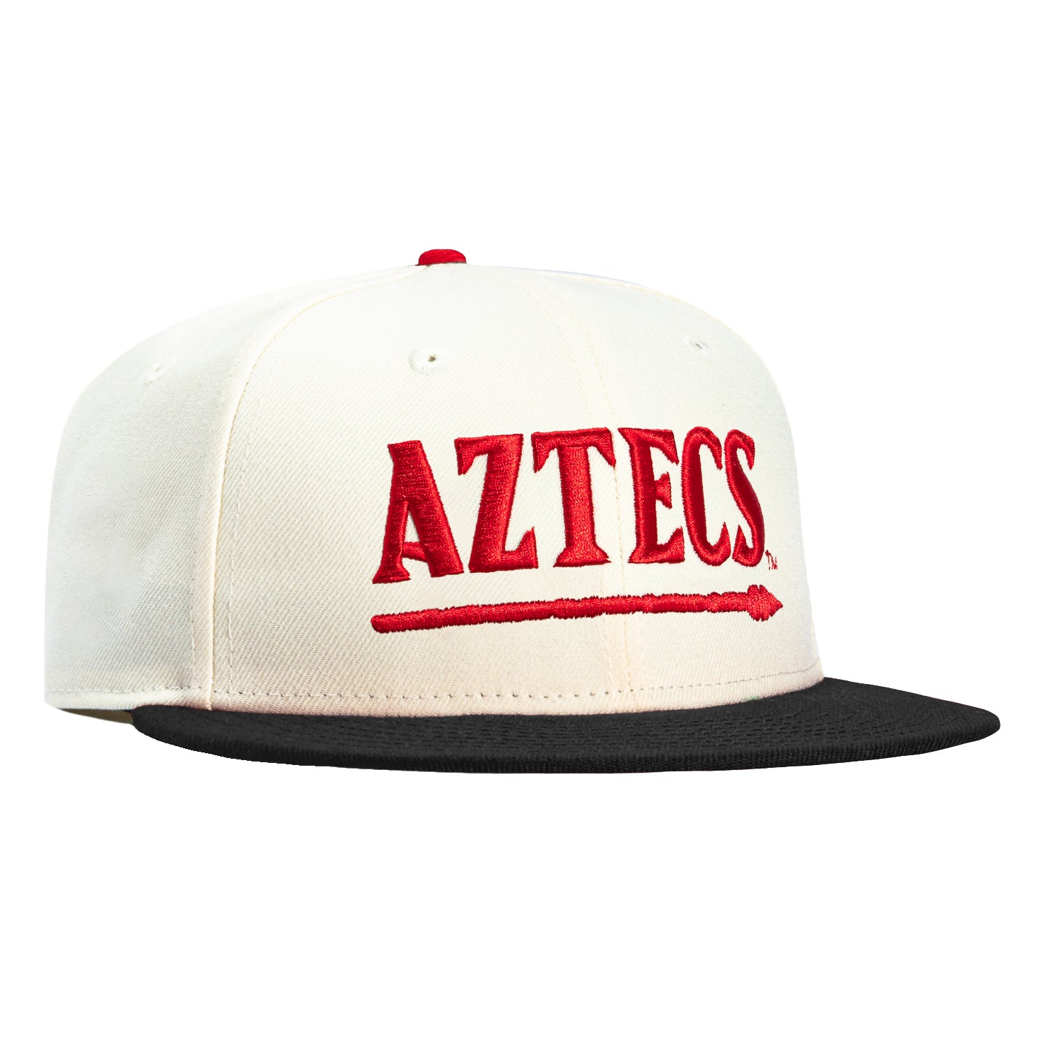 New Era 59Fifty San Diego State Aztecs Word Hat - White, Black – Hat Club