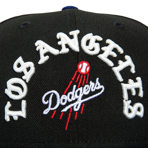 New Era 59Fifty Los Angeles Dodgers Old English Arch Hat - Black, Royal