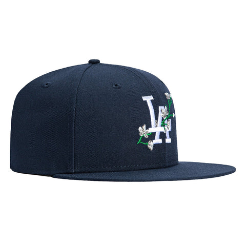New Era 59Fifty Los Angeles Dodgers Flower Pink UV Hat - Navy New Era