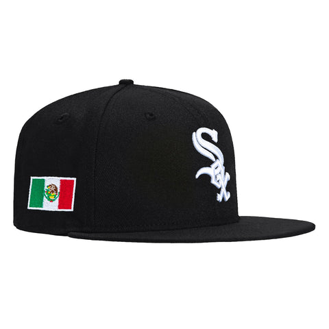 New Era 59Fifty Chicago White Sox Mexico Flag Patch Hat - Black New Era