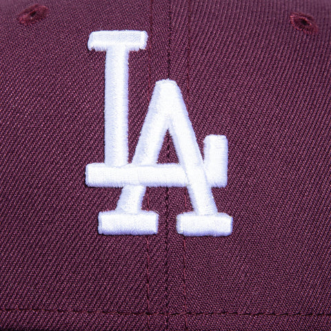 New Era 59Fifty Los Angeles Dodgers Hat - Plum, White New Era