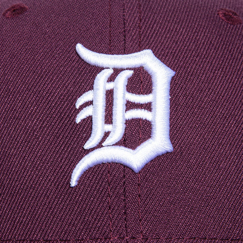 New Era 59Fifty Detroit Tigers Hat - Plum, White New Era