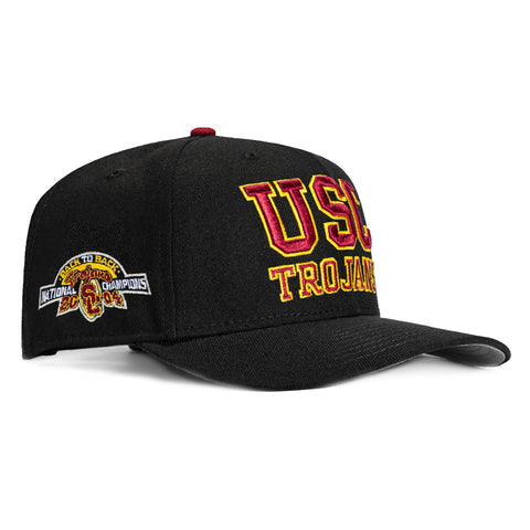 New Era 9Seventy USC Trojans 2004 National Champions Patch Word Stretch-Snapback Hat - Black New Era