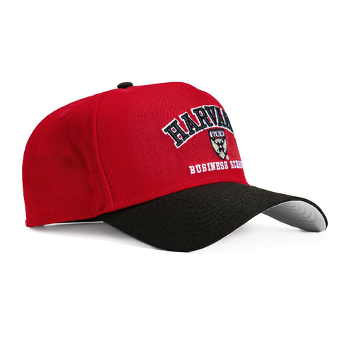 New Era 9Forty A-Frame Harvard Crimson Business School Snapback Hat - Cardinal, Black New Era
