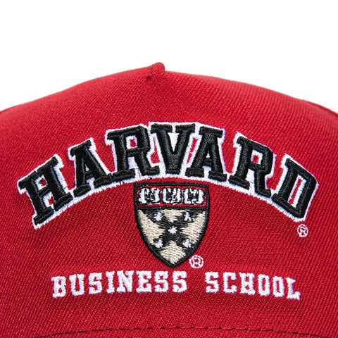 New Era 9Forty A-Frame Harvard Crimson Business School Snapback Hat - Cardinal, Black New Era