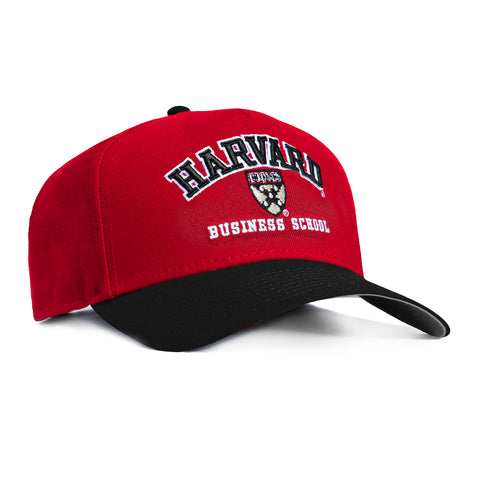 New Era 9Forty A-Frame Harvard Crimson Business School Snapback Hat - Cardinal, Black