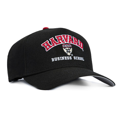 New Era 9Forty A-Frame Harvard Crimson Business School Snapback Hat - Black