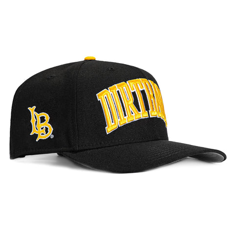 New Era 9Seventy Long Beach State 49ers Logo Patch Arch Stretch-Snapback Hat - Black New Era