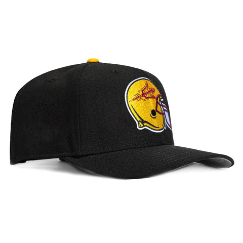 New Era 9Seventy Arizona State Sun Devils Football Helmet Stretch-Snapback Hat - Black New Era