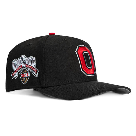 New Era 9Seventy Ohio State Buckeyes 2002 National Champions Patch Stretch-Snapback Hat - Black New Era