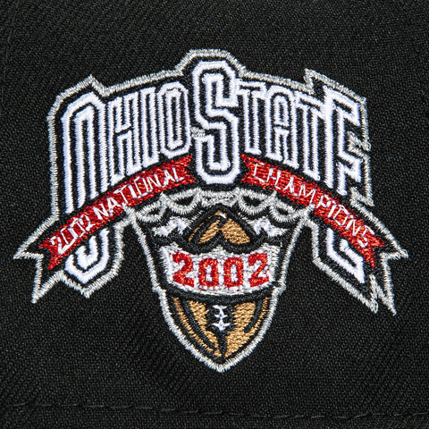 New Era 9Seventy Ohio State Buckeyes 2002 National Champions Patch Stretch-Snapback Hat - Black