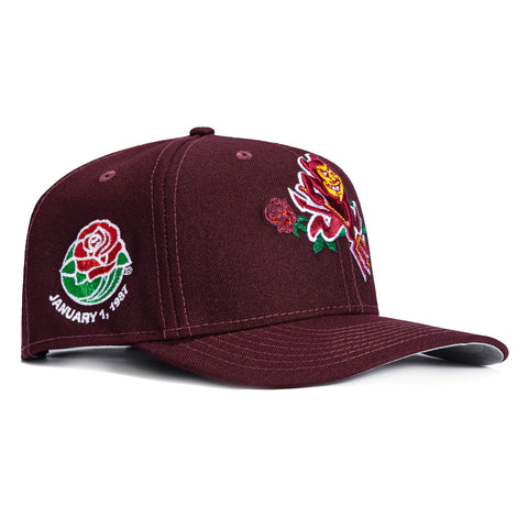 New Era 9Seventy Arizona State Sun Devils 1987 Rose Bowl Patch Sparky Rose Stretch-Snapback Hat - Maroon New Era