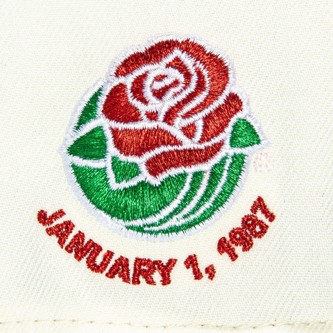 New Era 9Seventy Arizona State Sun Devils 1987 Rose Bowl Patch Word Stretch-Snapback Hat - White, Maroon New Era