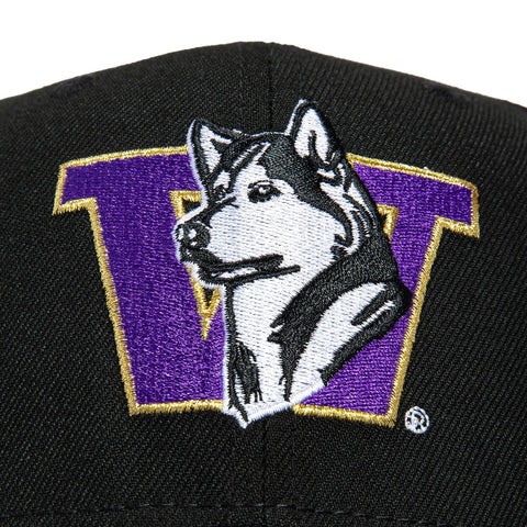 New Era 9Seventy Washington Huskies 25th Anniversary Patch Stretch-Snapback Hat - Black New Era