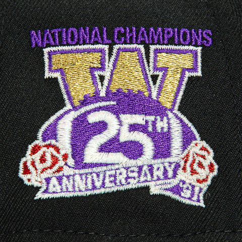 New Era 9Seventy Washington Huskies 25th Anniversary Patch Stretch-Snapback Hat - Black New Era