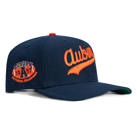 New Era 9Seventy Auburn Tigers 1957 National Champions Patch Script Stretch-Snapback Hat - Navy New Era