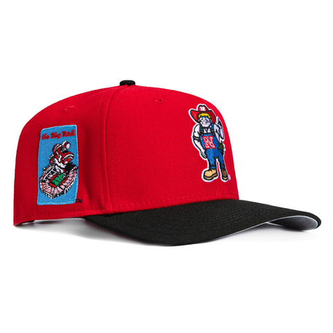 New Era 9Seventy Nebraska Cornhuskers Go Big Red Patch Mascot Stretch-Snapback Hat - Red, Black New Era
