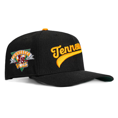 New Era 9Seventy Tennessee Orange Logo Patch Script Stretch-Snapback Hat - Black New Era