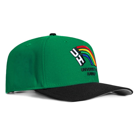 New Era 9Seventy Hawaii Warriors 1980 Logo Stretch-Snapback Hat - Kelly, Black New Era