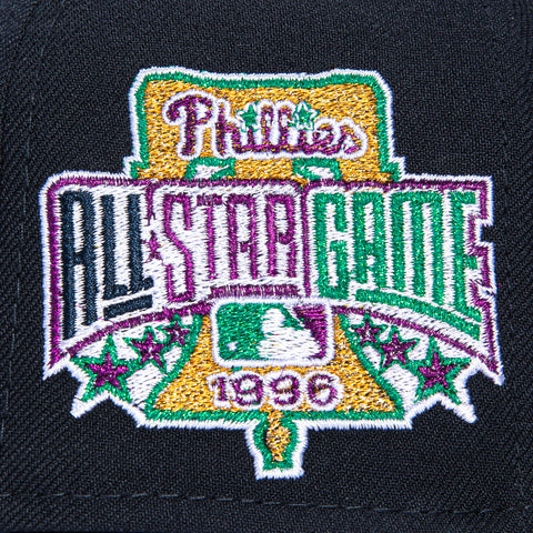 New Era 59Fifty Philadelphia Phillies 1996 All Star Game Patch Pink UV Hat - Navy, Olive New Era