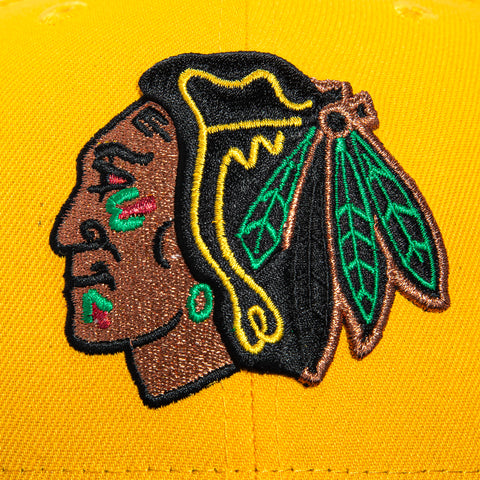 2TONE BLACKHAWKS WC25 GLD/BLK New Era