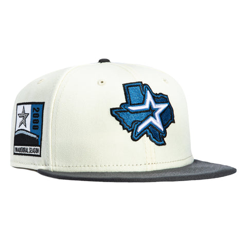 New Era 59Fifty Houston Astros 2000 Inaugural Season Patch Alternate Hat - White, Graphite, Indigo New Era