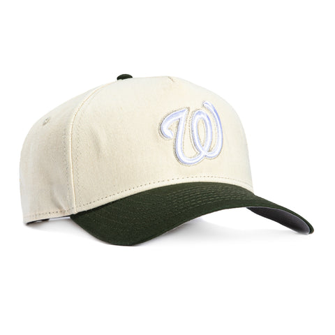 New Era 9Forty A-Frame Washington Nationals Snapback Hat - Khaki, Green New Era