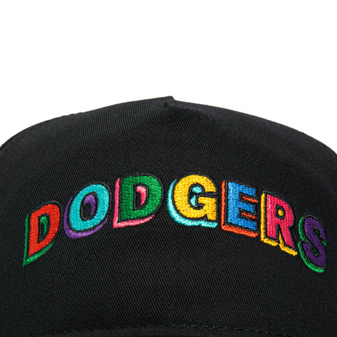 New Era 19Twenty A-Frame Los Angeles Dodgers Script Patch Snapback Hat - Black