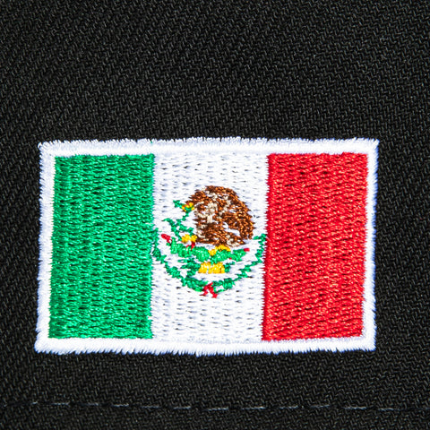 New Era 9Forty A-Frame Chicago Blackhawks Mexico Flag Patch Snapback Hat - Black New Era