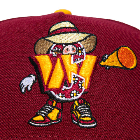 New Era 9Fifty A-Frame Cartoon Washington Commanders Logo Patch Snapback Hat - Cardinal, Gold