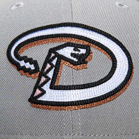 New Era 59Fifty Arizona Diamondbacks Inaugural Patch D Pink UV Hat - Grey, Black New Era