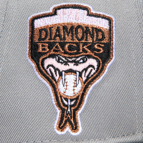 New Era 59Fifty Arizona Diamondbacks Inaugural Patch D Pink UV Hat - Grey, Black New Era