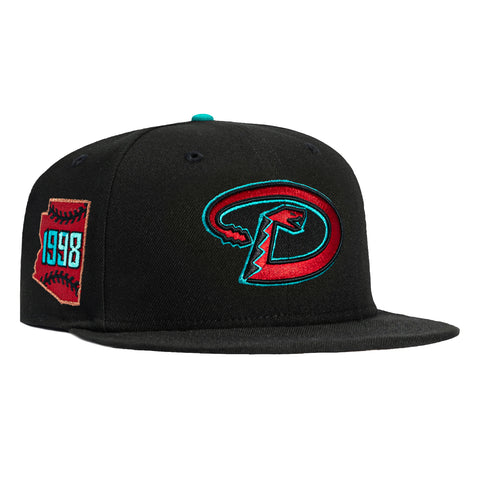 New Era 59Fifty Arizona Diamondbacks 1998 State 48 Patch D Hat - Black, Sedona Red, Teal New Era