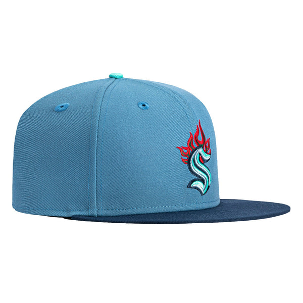 New Era 59Fifty Seattle Kraken Flame Hat - Indigo, Navy – Hat Club