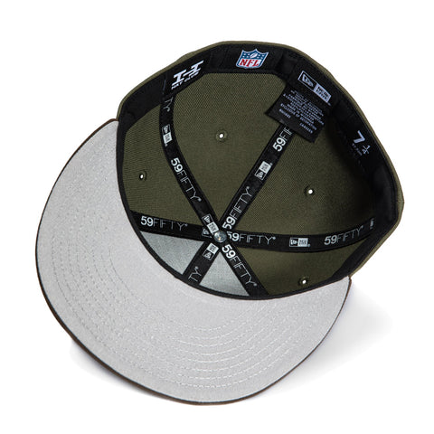 New Era 59Fifty Denver Broncos 1999 Super Bowl Patch Hat - Olive, Brown New Era