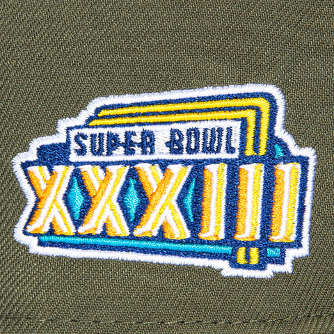 New Era 59Fifty Denver Broncos 1999 Super Bowl Patch Hat - Olive, Brown New Era