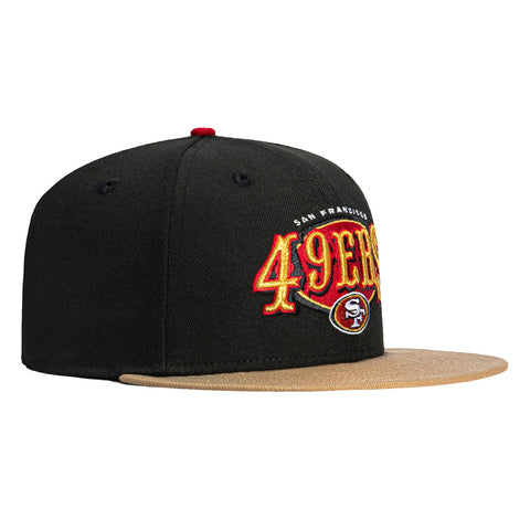 New Era 59Fifty San Francisco 49ers Vintage Logo Hat - Black, Khaki New Era
