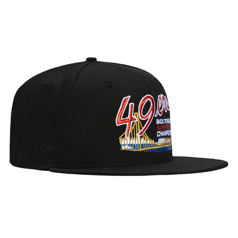 New Era 59Fifty San Francisco 49ers Back To Back Super Bowl Champions Hat - Black New Era