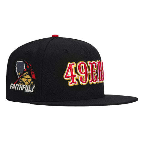 New Era 59Fifty San Francisco 49ers Faithful Logo Patch Word Hat - Black New Era