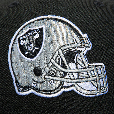 black raiders football helmet New Era 59Fifty Las Vegas Raiders Helmet Hat