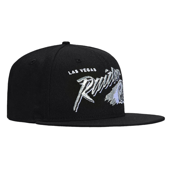 Las Vegas Raiders 59FIFTY キャップ ブラック New Era Las Vegas Raiders 59Fifty Black on Black Wool Fitted Hats