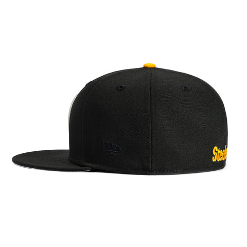 New Era 59Fifty Pittsburgh Steelers Blackout Hat - Black New Era