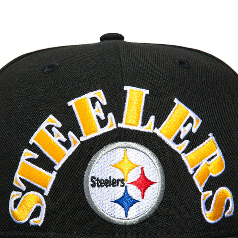 New Era 59Fifty Pittsburgh Steelers Old English Arch Hat - Black New Era