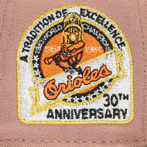 New Era 59Fifty Sakura Baltimore Orioles 1984 World Series Champions Patch Hat - Muave New Era