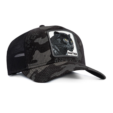 Goorin Bros Panther Adjustable Trucker Snapback Hat - Black Corduroy Camo Goorin Bros