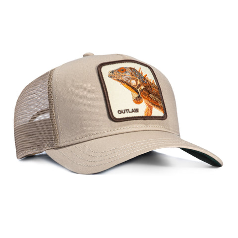 Goorin Bros The Outlaw Lizard Adjustable Snapback Trucker Hat - Khaki Goorin Bros