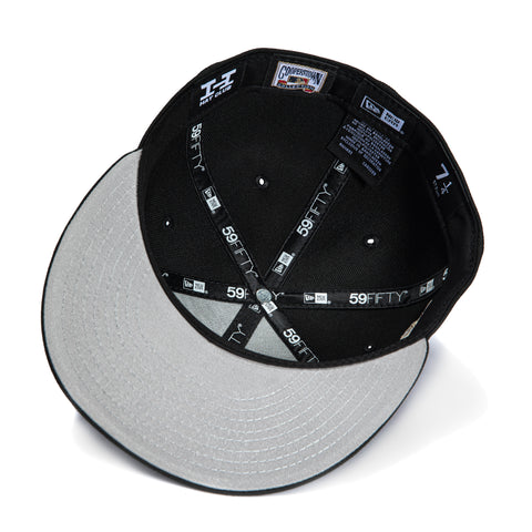New Era 59Fifty Behind The Wheel Los Angeles Dodgers 40th Anniversary Stadium Patch Script Hat - Black, Metallic Silver New Era