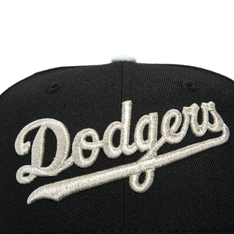 New Era 59Fifty Behind The Wheel Los Angeles Dodgers 40th Anniversary Stadium Patch Script Hat - Black, Metallic Silver New Era