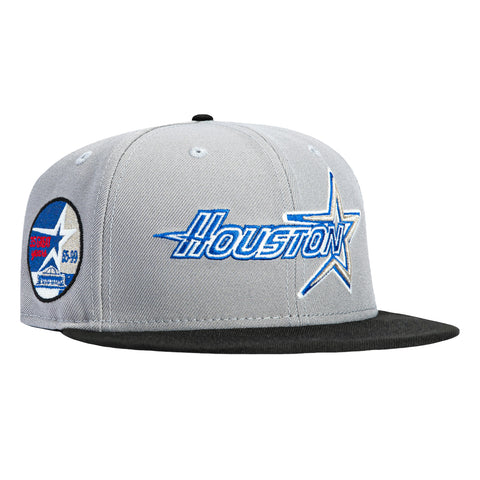 New Era 59Fifty Behind The Wheel Houston Astros 35th Anniversary Patch Word Royal UV Hat - Grey, Black New Era